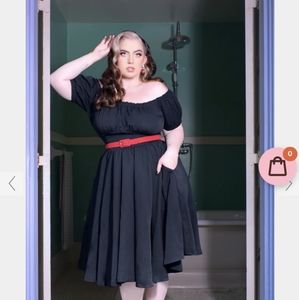 MARIE-THÉRÈSE PEASANT DRESS WITH SHORT SLEEVES